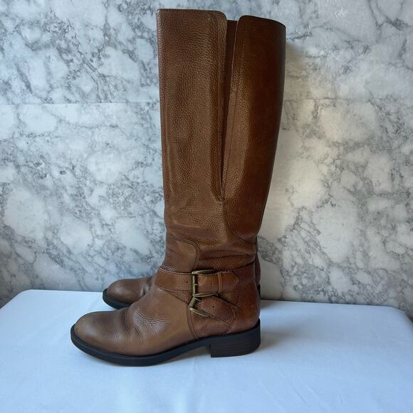 Enzo Angiolini Easporty Cognac Leather Riding Boots US 6.5 - Picture 8 of 11